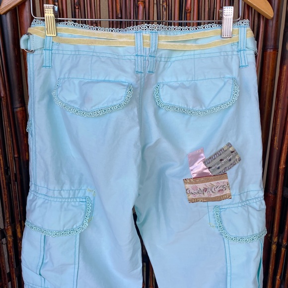 NWOT Miss Me Mint Patched Crop Pants - Picture 13 of 16